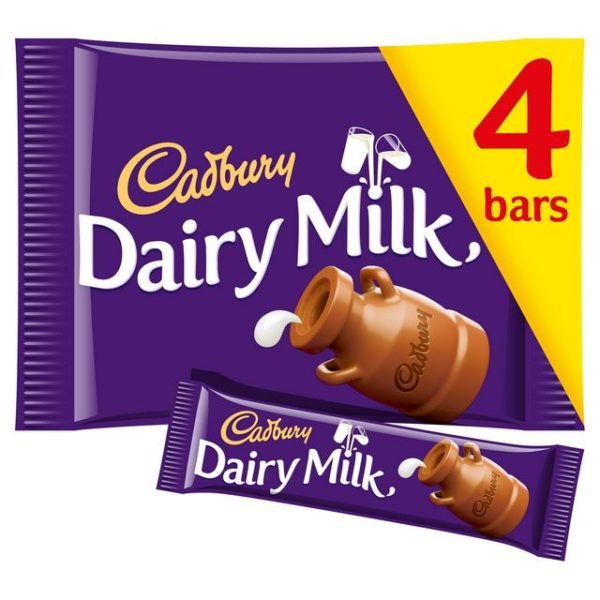 cadbery dairy milk 4bars 144g