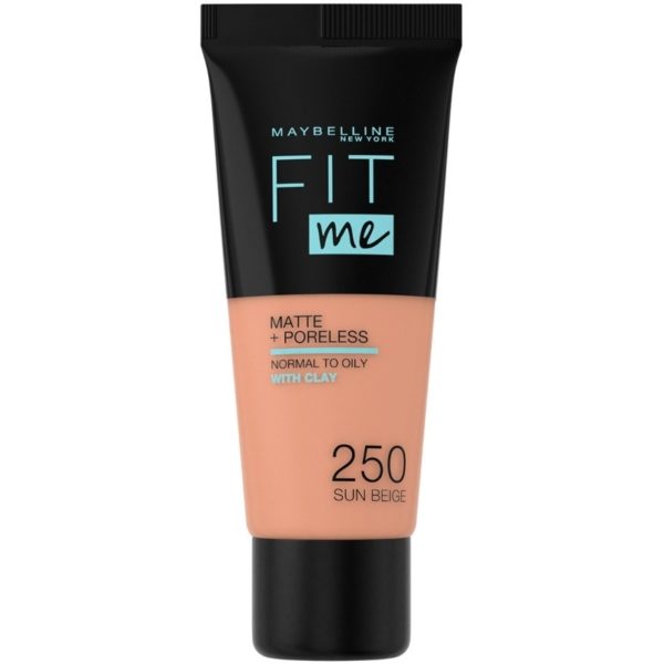 Maybline Fit Me Matte+poreless 250 Sun Beige Foundation 30ml